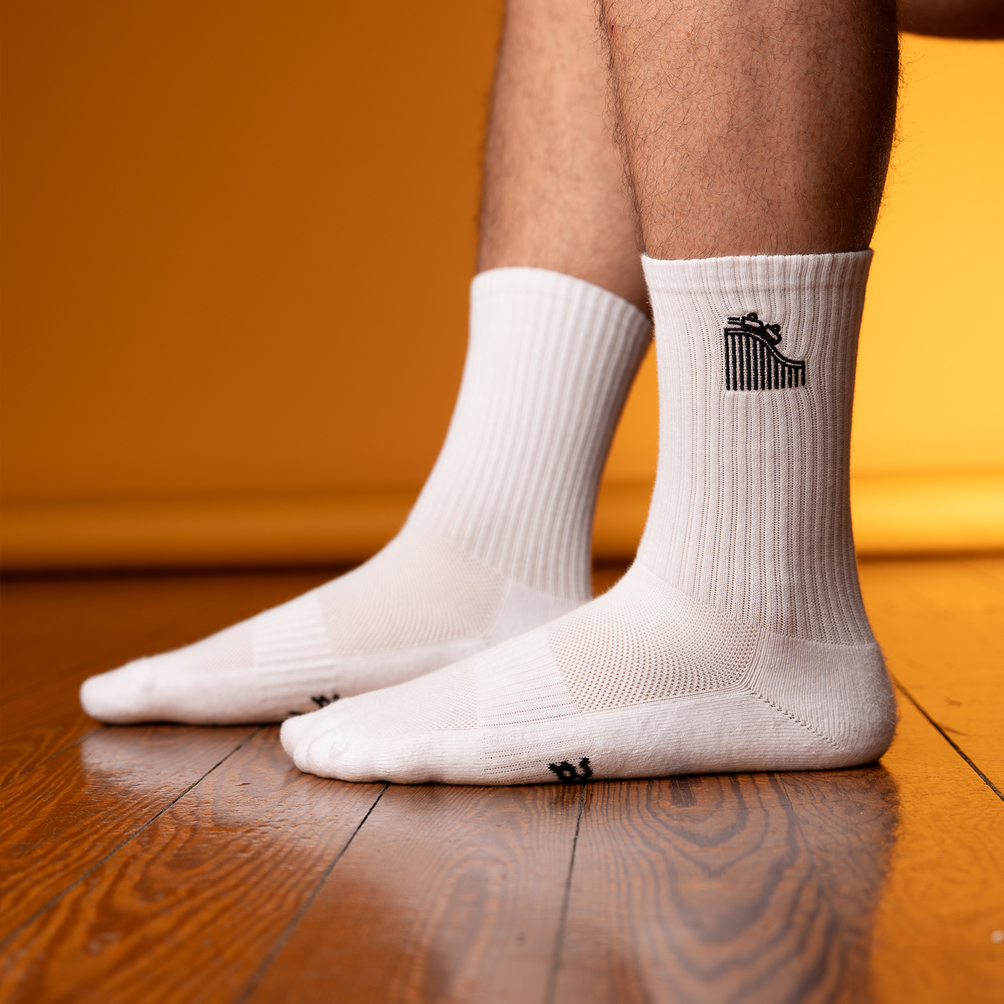 Socken "Run before the Queue gets long"