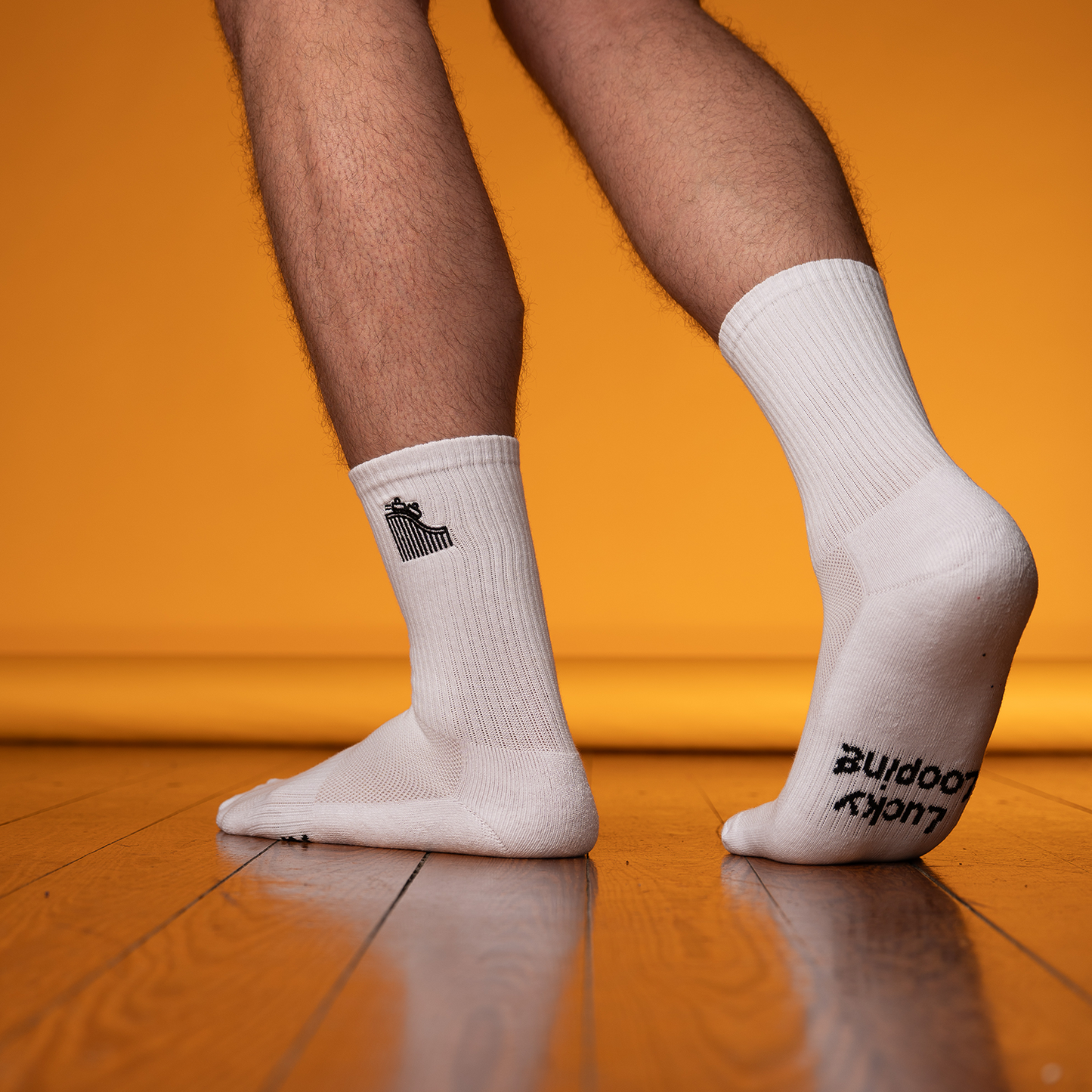 Socken "Run before the Queue gets long"